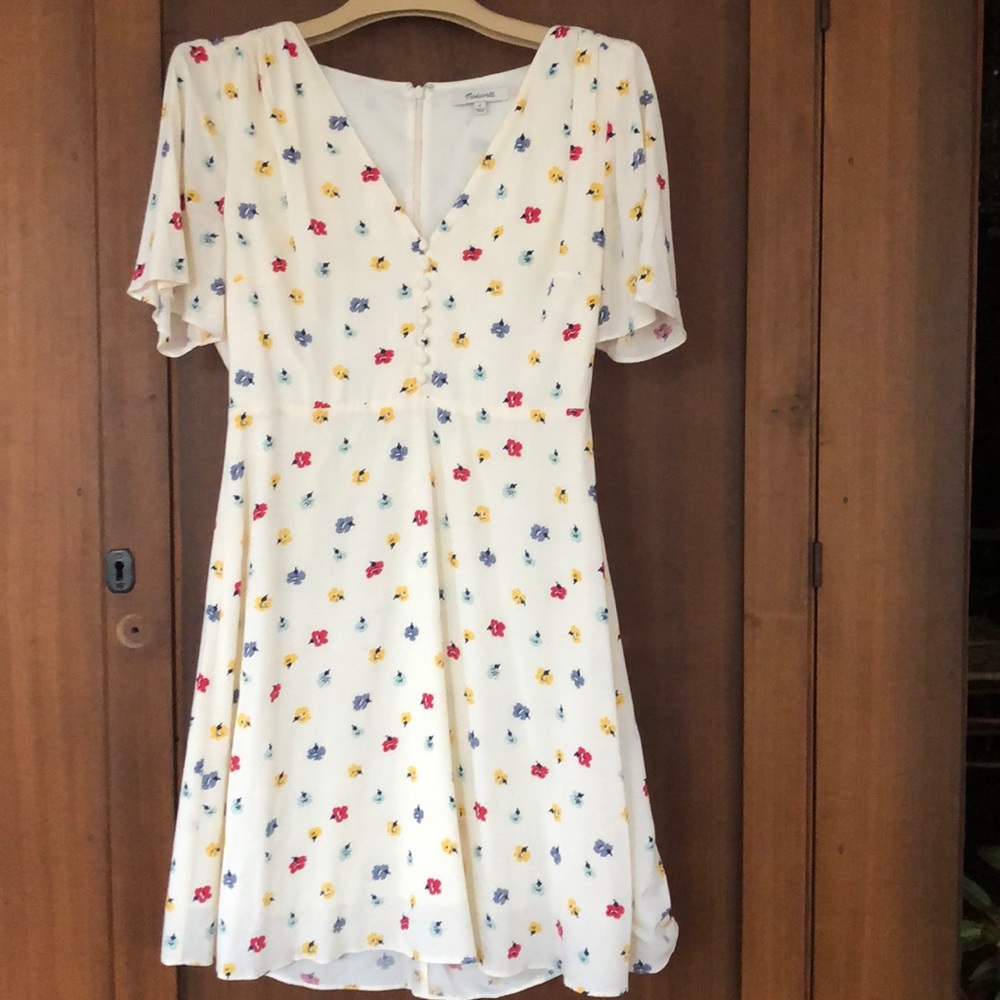 Madewell Orchard flutter sleeve dress 4